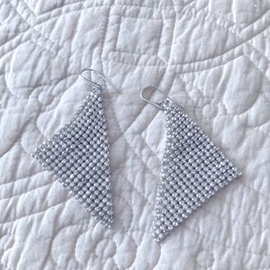 Rhodium plated Swarovski crystal earrings